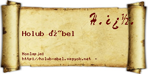Holub Ábel névjegykártya